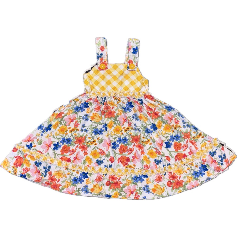 JONA  Michelle  Summer Floral Dress W/Yellow Gingham Top
SIZE  Girls  (7) NWT - Picture 8 of 16